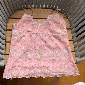 Elegant Pink Lace Camisole Top